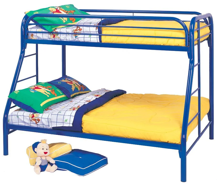 Coaster Metal Beds 2258B Twin Over Full with Side Ladders A1